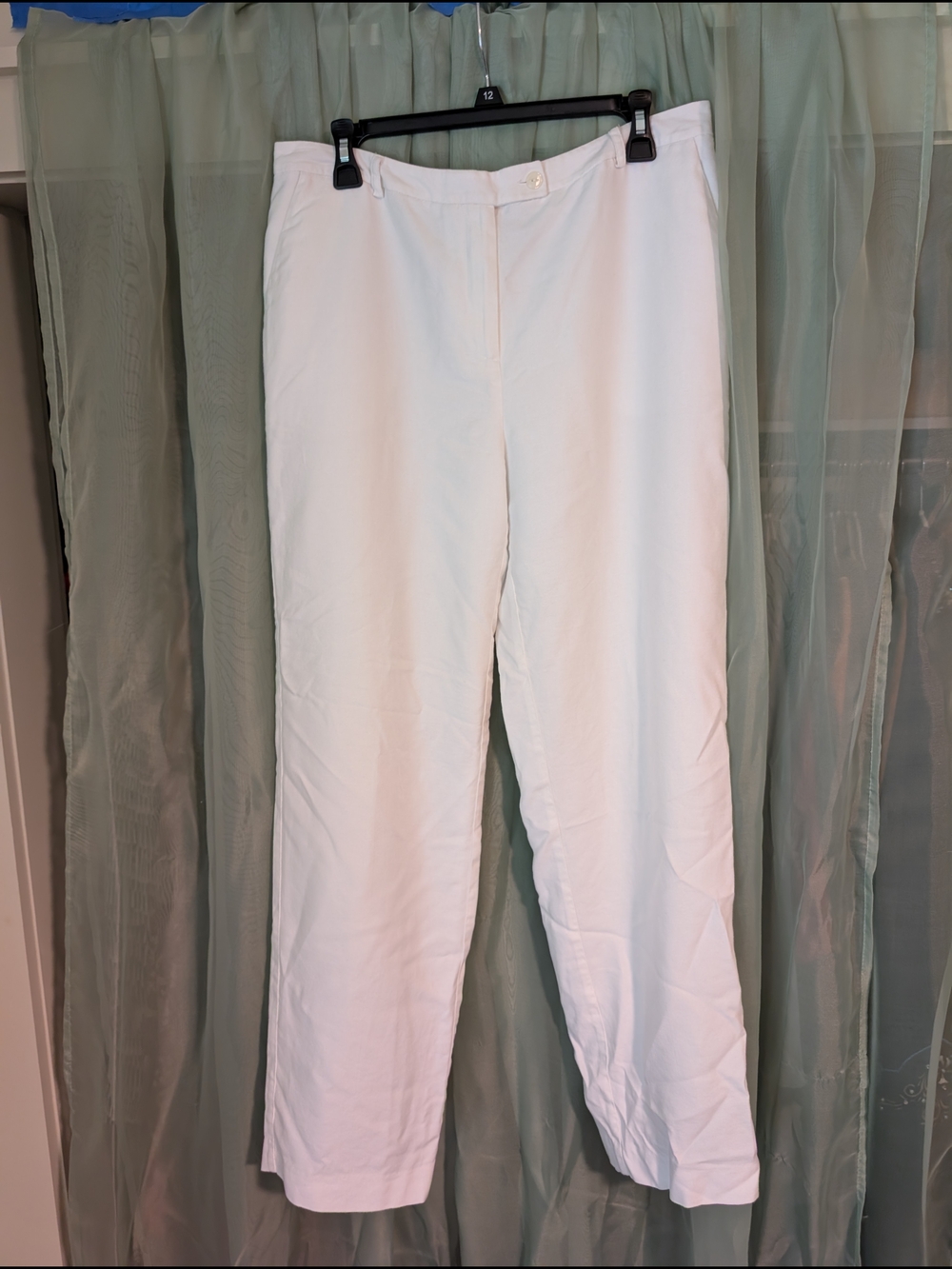 Evan Picone White Straight-Leg Women's Pants